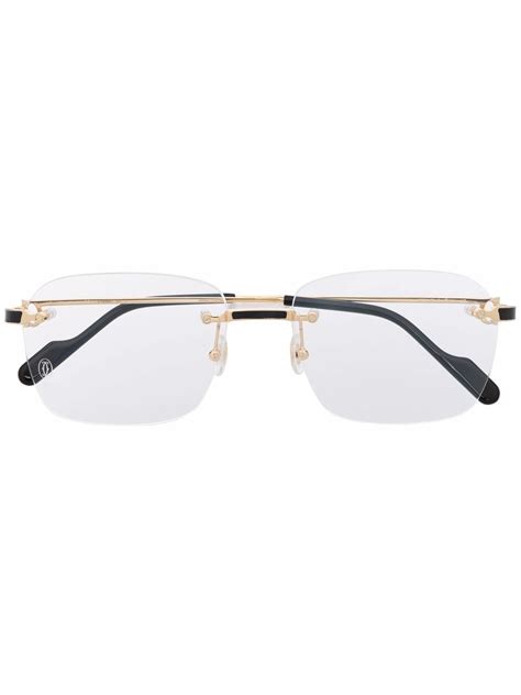 santos de cartier optical glasses|cartier rimless fashion glasses.